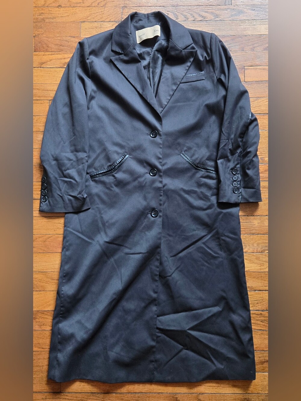 Matin Kim M Charcoal Black Trench Coat
